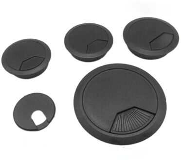 5 Pcs Thuis Bureau Tafel Computer 60Mm Kabel Cord Grommet Hole Zwart