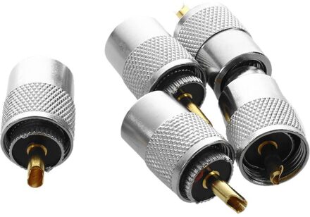 5 pcs UHF PL259 Plug Solder Connector voor RG8