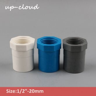 5 pcs UP-CLOUD 1/2 inch tot 20mm PVC Rechte Connector 1/2 "Binnendraad Waterleiding Adapter tuin Irrigatie Tube Fittings wit