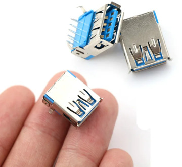 5 Pcs USB 3.0 Type DIP Type A Female Right Angle 9 Pin DIP Socket Connector 90 degrees