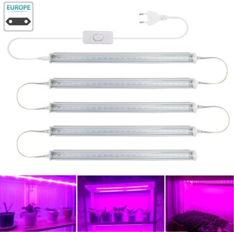 5 Pcs Volledige Spectrum Led T5 Buis Indoor Plant Groeit Licht Strip Garden Eu Voor Planten Groei Tuin Plant Licht groeien Lamp