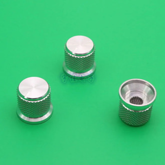 5 Piece 17 * 16mm Knurled Cap Type Aluminum Knob Potentiometer Knob Volume Adjustment Knob Flower Handle 6mm