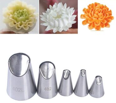 5 Piecs Chrysant Nozzles/Set, Icing, Pastry Nozzles, Keuken Cake Tool, Keuken Gadget, cake Accessoires Piping Mond