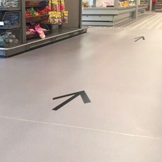 5 pijl stickers bestellen - vloerstickers pijlen voor jouw kantoor of winkel! (5 st) drukken