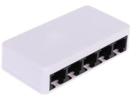 5 Poorten Fast Ethernet RJ45 10/100Mbps Netwerk Switch Switcher Hub Desktop Laptop, draagbare Reizen Lan Hub Power Door Micro Usb