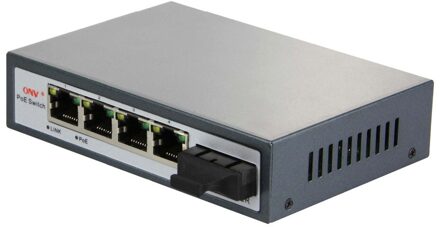 5 Poorts Switch 4 Port Af Poe Poorten En Een Fiber Uplink IEEE802.3af