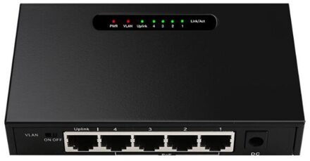 5 Port Poe Gigabit Switch RJ45 Gigabit Ethernet Poort Onbeheerde Desktop Switch Met Vlan Functie Voor Pc Eu Plug