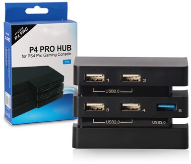 5 Port Usb Hub Accessoires Extension 4 Usb 2.0 Gaming Lading Duurzaam Met Led Indicator Adapter 1 Usb 3.0 Console voor PS4 Pro