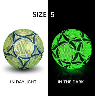5 Pu 4 In Luminate Voetbal Praktijk Grootte Voetbal Bal Glow Ballen Voetbal Reflecterende Gloeiende Training Voetbal Standaard Dark Size 5