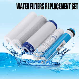 5 RO Reverse Osmosis Filter Replacement Water Purifier Cartridge Equipment With 75/100/125GPD Membrane Water Filter Kit