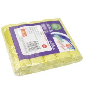 5 Rolls 100Pcs Huishoudelijke Plastic Wegwerp Verdikking Hand Prullenbak Pouch Kleur Grote Keuken Opslag Vuilniszakken geel