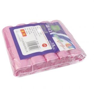 5 Rolls 100Pcs Huishoudelijke Plastic Wegwerp Verdikking Hand Prullenbak Pouch Kleur Grote Keuken Opslag Vuilniszakken Roze