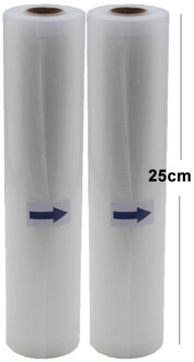 5 Rolls/2 Rollen Veel Keuken Voedsel Vacuümzak Opslag Tassen voor Vacuum Sealer Voedsel Houden 12 + 15 + 20 + 25 + 28cm * 500cm 25cm 2stk