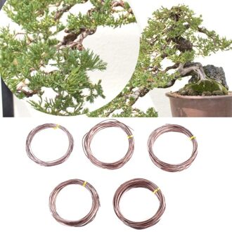 5 Rolls Bonsai Draden Geanodiseerd Aluminium Bonsai Training Draad Met 3 Maten (1.0 Mm,1.5 Mm,2.0 Mm)