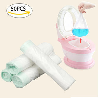 5 Rolls Universal Potty Training Toilet Seat Bin Bags Travel Potties Liners Disposable with Drawstring Convenient Use Portable