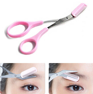 5 ''schoonheid Meisje Dame Vrouwen Wenkbrauw Schaar kam Wimper eye brow Trimmer cosmetische make-up tool shear bruidegom haar trim