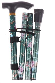 5-Sectie Outdoor Fold Trekking Poles Gedrukt Wandelstok Voor Wandelen Wandelen Naturehike Antishock Wandelstok Of Ouderen groen