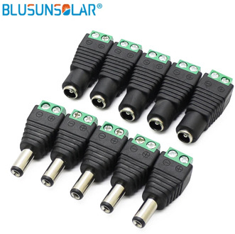 5 Set 2.1mm x 5.5mm CCTV Cameras Female Male DC Power Plug Adapter DC Power Female Plug Jack Adapter Connector Male Plug Socket