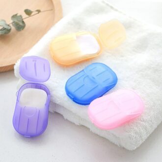 5 Set Disposable Hand Washing Tablet Travel Carry Toilet Soap Paper 100 Sheet Disposable Boxe Soap Portable Mini Paper Soap