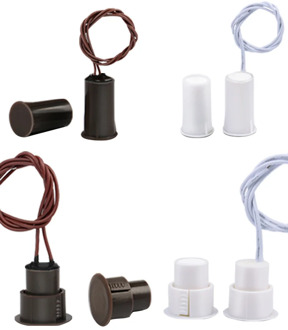 5 sets ABS plastic Wired wooden Door Magnetic Contact Switch Alarm Door Magnetic Switch Home Alarm System NO NC available