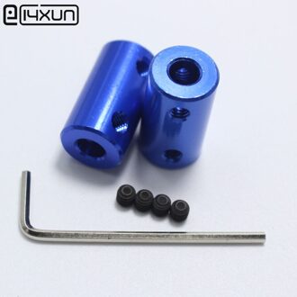 5 sets OD14L25 6x6mm Aluminium Koppeling 6mm naar 6mm Askoppelingen met Inbussleutel + schroeven Motor Koppeling Connector