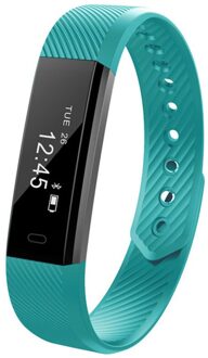 5 Snoep Kleuren Outdoor Fitness Tracker Running Wandelen Stappenteller Hartslagmeter Slimme Armband Gezondheid Slaap Activiteit Tracker groen