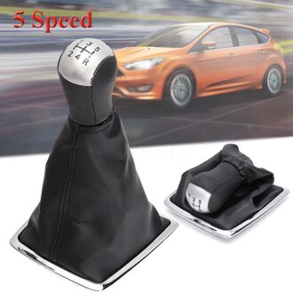 5 Speed Gear Stick Pookknop Gaiter Boot Cover Lederen Laars Kits Voor Ford Focus MK2 Ii 2005