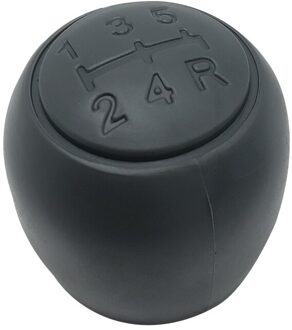 5 Speed Pookknop Hendel Gaiter Boot Cover Kraag Case Voor Fiat Panda 2003 / 500 500C 2007 zwart Gar Knob