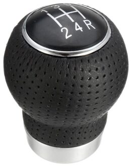 5 Speed Universal Manual Car Pookknop Shifter Hendel Zwart Pu Lederen