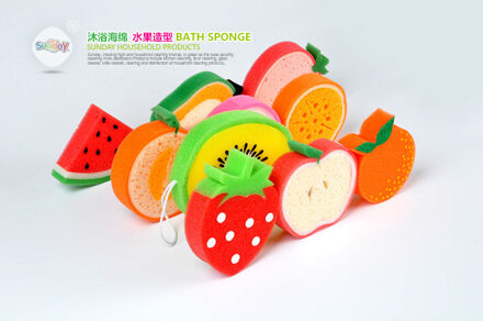5 st Cartoon Bad Spons Spons Bad Tn De Badkamer Benodigdheden Set Nelamine Fruit Vorm Voorraad Spons