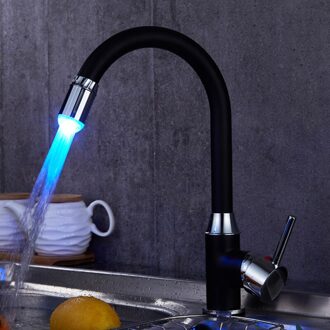 5 Stijl Kiezen Huishouden Keuken Badkamer Temperatuur Sensor Led Light Water Saving Kraan Douchekop Filter Beluchter Diffuser blauw