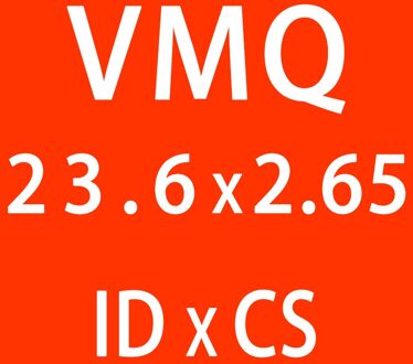 5 Stk/partij Rode Siliconen O-Ring Siliconen/Vmq ID21.2/22.4/23.6/25/25.8/26.5/28/30*2.65Mm Dikke O Ring Seal Rubber Ringen Pakking Washer ID23.6mm