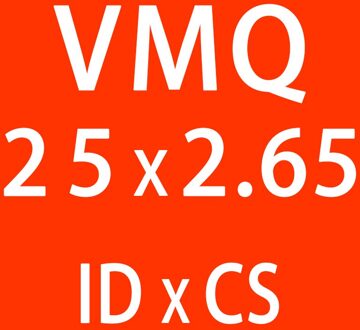 5 Stk/partij Rode Siliconen O-Ring Siliconen/Vmq ID21.2/22.4/23.6/25/25.8/26.5/28/30*2.65Mm Dikke O Ring Seal Rubber Ringen Pakking Washer ID25mm