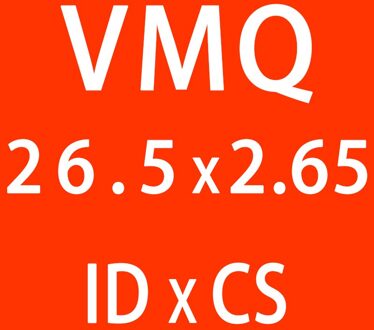 5 Stk/partij Rode Siliconen O-Ring Siliconen/Vmq ID21.2/22.4/23.6/25/25.8/26.5/28/30*2.65Mm Dikke O Ring Seal Rubber Ringen Pakking Washer ID26.5mm