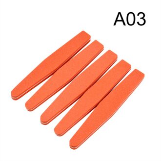 5 Stk/partij Schuurpapier Nagelvijl Lime 100/180 Dubbele Side Schuren Buffer Blok Set Grey Nagelvijlen Voor Uv Gel Polish manicure Tool A03-5stk