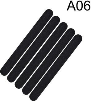 5 Stk/partij Schuurpapier Nagelvijl Lime 100/180 Dubbele Side Schuren Buffer Blok Set Grey Nagelvijlen Voor Uv Gel Polish manicure Tool A06-5stk