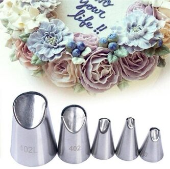 5 Stk/set Chrysant Nozzle Icing Piping Pastry Nozzles Tip Keuken Gadget Bakken Accessoires Maken Cake Decoratie Tool