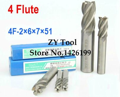 5 stks 2.0mm 4 Fluit HSS & Extended Aluminium End Mill Cutter CNC Bit Frezen Machines gereedschappen snijgereedschappen.