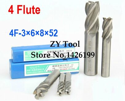 5 stks 3.0mm 4 Fluit HSS & Extended Aluminium End Mill Cutter CNC Bit Frezen Machines gereedschappen snijgereedschappen.