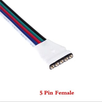 5 Stks 4 pin/5 Pin LED Kabel Mannelijke Vrouwelijke Connector Adapter Draad voor 5050 3528 SMD RGB RGBW led strip licht RGB RGBW LED Controll 5 Pin vrouw