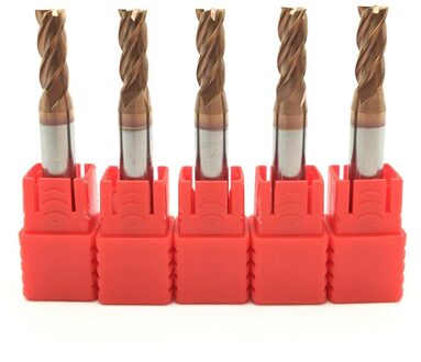 5 stks HRC60 5mm 50L 4 Fluit Platte Frees D5X13XD6X50L Vhm Spiraal Rechte Schacht Frees voor Hout CNC Cutter