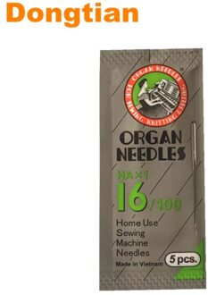 5 Stks/pak Orgel Naald HAX1 Huishoudelijke Naaimachine Naald Voor Katoen Lijn Universele Naald Size 65 75 90 100 Size 100