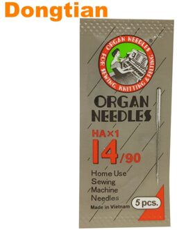 5 Stks/pak Orgel Naald HAX1 Huishoudelijke Naaimachine Naald Voor Katoen Lijn Universele Naald Size 65 75 90 100 Size 90