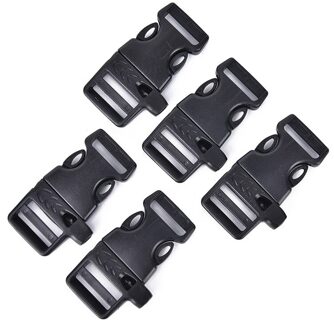 5 Stks/pak Survival Fluitje Gesp Plastic Gebogen Zijsluiting Voor Armband/Rugzak