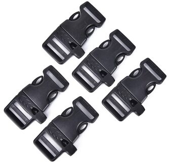 5 Stks/pak Survival Fluitje Gesp Plastic Gebogen Zijsluiting Voor Outdoor Armband/Rugzak