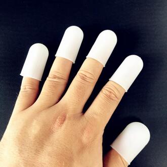 5 Stks/pak Vinger Caps Protector Siliconen Cover Vinger Zorg Voorkomen Blaren Likdoorns Nail Gereedschap Voetverzorging Teen Afscheiders
