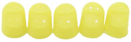 5 Stks/pak Vinger Mouw Verbrandingsbeveiliging Silicone Handschoenen Anti Slip Vinger Bescherming Mouw Keuken Oven Koken Beveiliging Accessoires geel