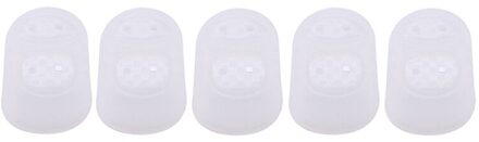 5 Stks/pak Vinger Mouw Verbrandingsbeveiliging Silicone Handschoenen Anti Slip Vinger Bescherming Mouw Keuken Oven Koken Beveiliging Accessoires wit