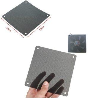 5 Stks/partij 120Mm Cuttable Zwarte Pvc Pc Fan Stoffilter Stofdicht Case Computer Mesh
