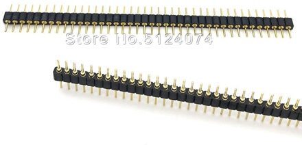 5 stks/partij 2.0 enkele rij pin header 1 * 40pin afstand 2.0mm Rond gat pin Ronde gat pin header 1*40p vergulde connector